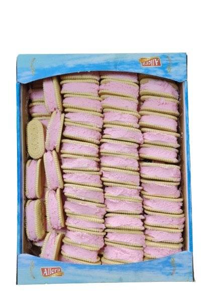 Biscuiti cu crema - cutie de 3,5kg capsuni (pretul include TVA 9%)